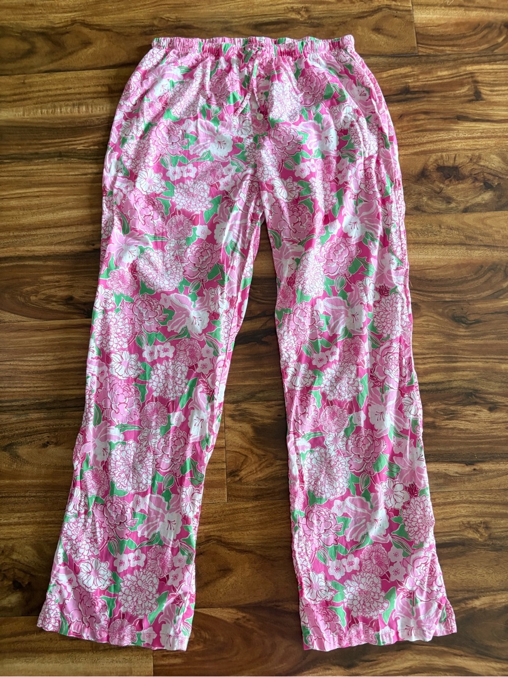 Lilly Pulitzer Women’s Pink Zinnia Floral Cotton Sleep Pants Small S Lounge